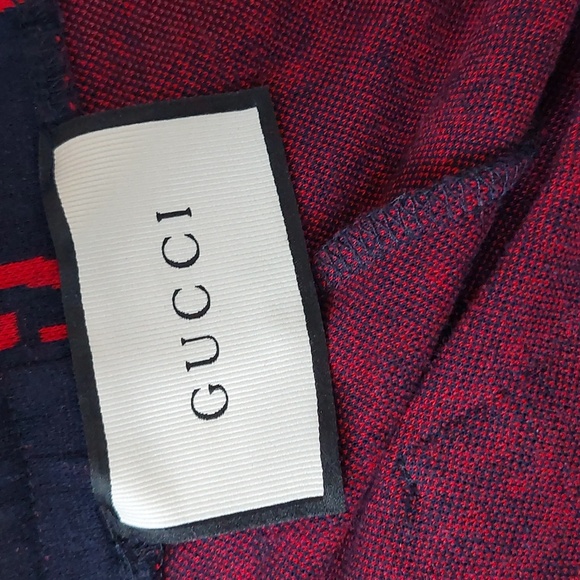 Gucci monogram red jacquard navy jogger - Picture 10 of 15